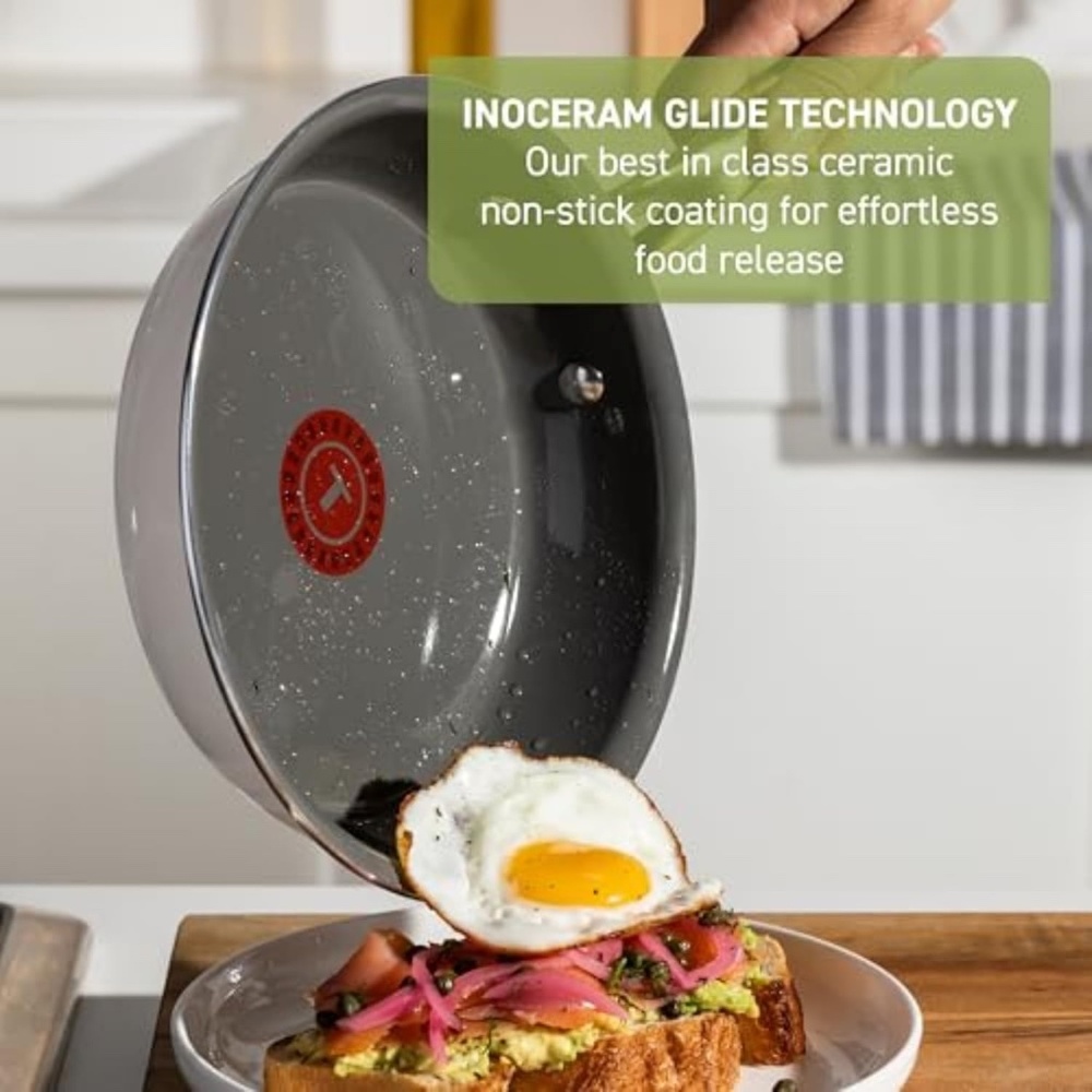 T-FAL Preserve Ceramic Nonstick Frying Pan3-Pc Set - Picture 7 of 9